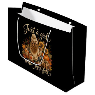 Grand Sac Cadeau Juste Une Fille Qui Aime L'automne Mignon