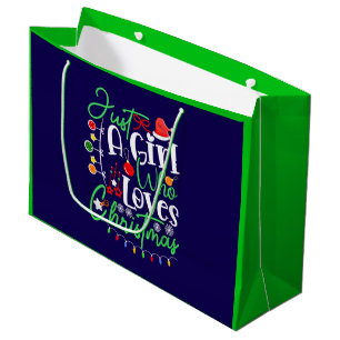 Grand Sac Cadeau Juste Une Fille Qui Aime Noël
