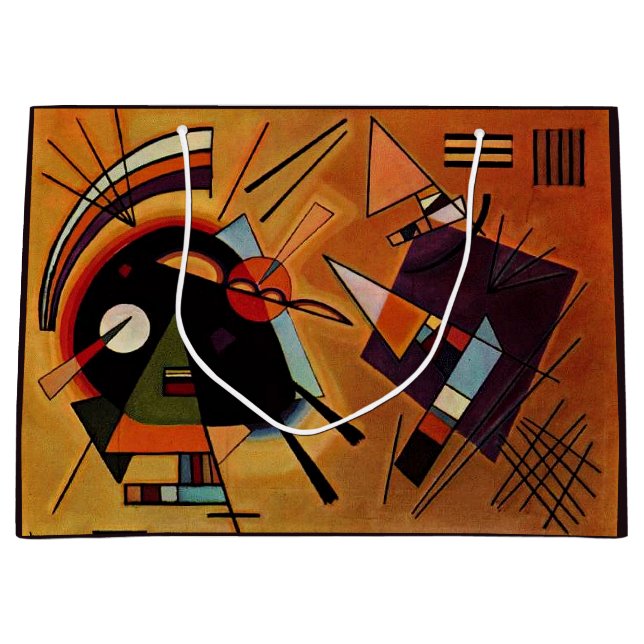 Grand Sac Cadeau Kandinsky - Noir et Violet, (Devant)