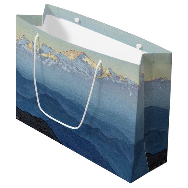 Grand Sac Cadeau Kangchenjunga, Yoshida, Woodcut (Devant Angle)