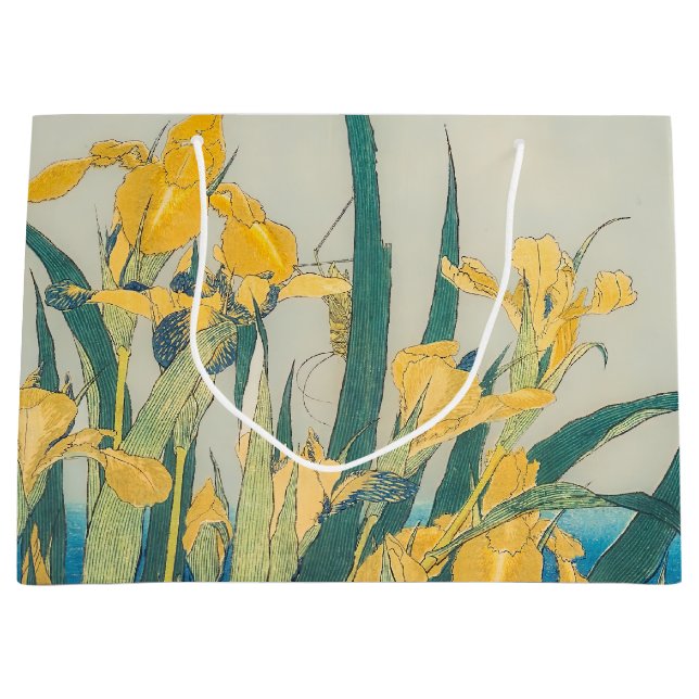 Grand Sac Cadeau Katsushika Hokusai - Grasshopper et Iris (Devant)