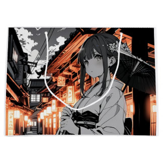 Grand Sac Cadeau KAWAII Japanese Girl Paper bag