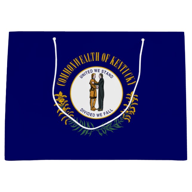 Grand Sac Cadeau Kentucky : Drapeau d'État américain du Commonwealt (Devant)