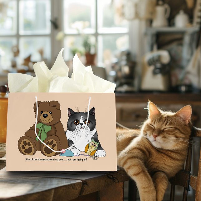Grand Sac Cadeau Kitty Not Pet (Créateur téléchargé)