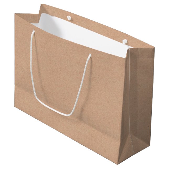 Grand Sac Cadeau Kraft Style Large Gift Bag Charming Gift Packaging (Devant Angle)