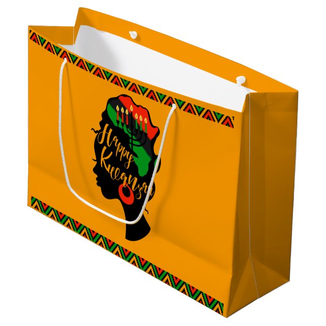 Grand Sac Cadeau Kwanzaa (Devant Angle)