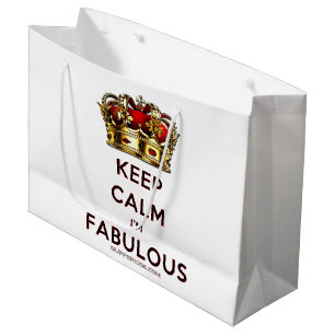 Grand Sac Cadeau La couronne dorée rouge de SlipperyJoe garde son c