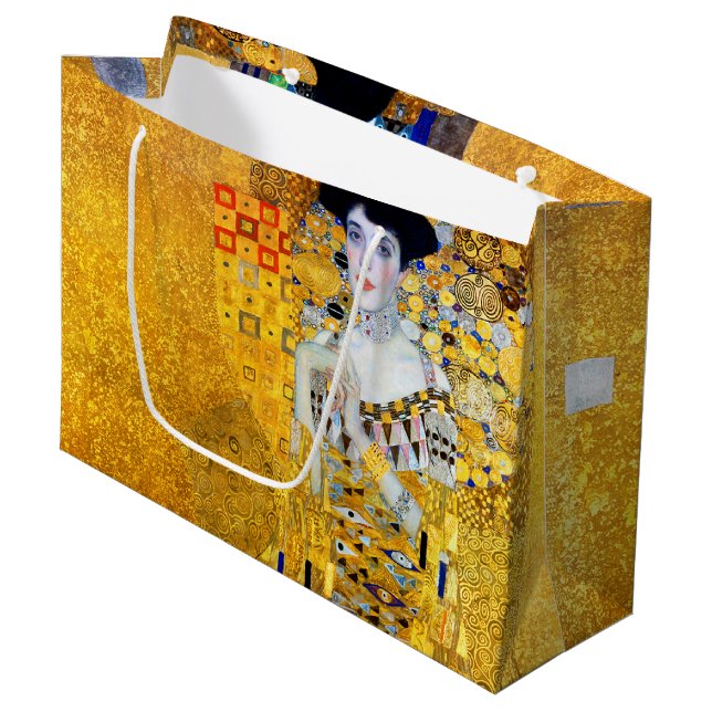 Grand Sac Cadeau La Dame en or, Gustav Klimt (Devant Angle)