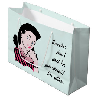 Grand Sac Cadeau La Femme de les années 50 Sarcasme