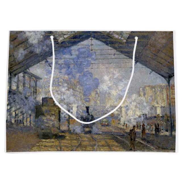 Grand Sac Cadeau La gare Saint-Lazare, Monet (Devant)