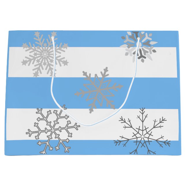 Grand Sac Cadeau La magie d'une première neige sur un (Devant)