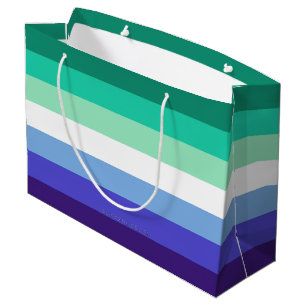 Grand Sac Cadeau La palette de drapeau des hommes gays trans-inclus