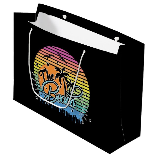 Grand Sac Cadeau La plage, été 2023 (Devant Angle)