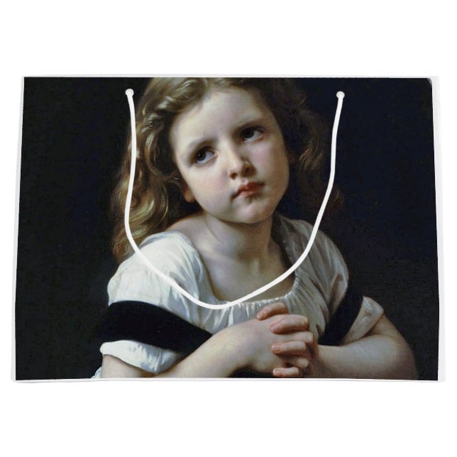 Grand Sac Cadeau La Prière, Bouguereau (Devant)