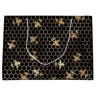 Grand Sac Cadeau La reine d'or des abeilles et le peigne de miel en