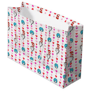 Grand Sac Cadeau La Saint-Valentin de Dr Seuss Le Chapeau au Chat