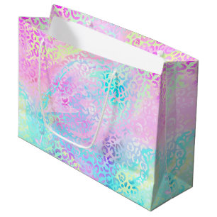 Grand Sac Cadeau La série Léopard iridescent dessin 10