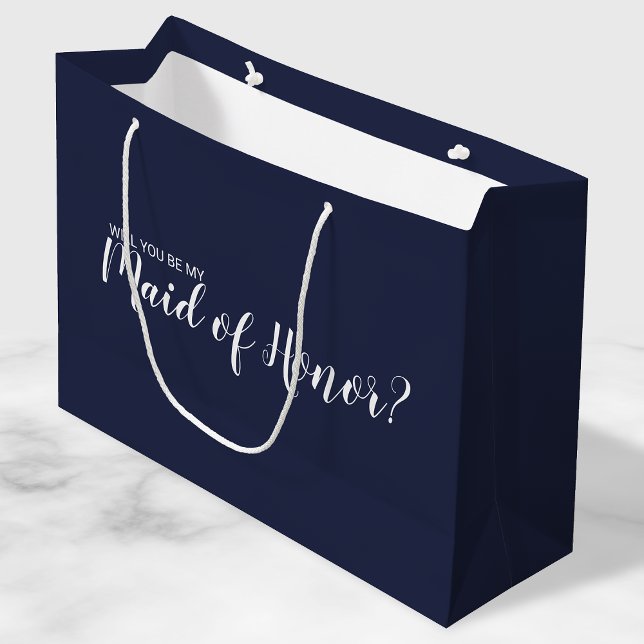 Grand Sac Cadeau La servante d'honneur Proposition Script moderne M (Créateur téléchargé)