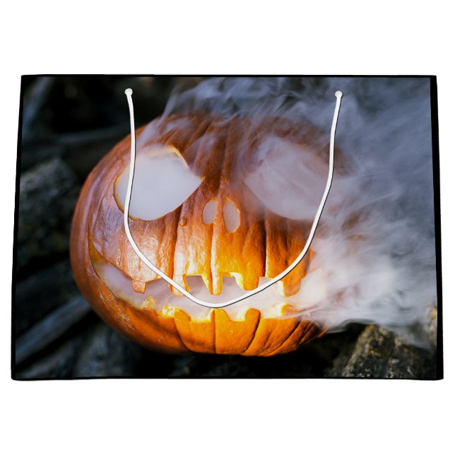 Grand Sac Cadeau La tête Jack-o-Lantern d'un cavalier sans tête (Devant)