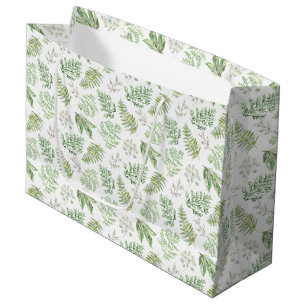 Grand Sac Cadeau La verdure de forêt modèlent