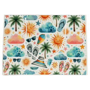 Grand Sac Cadeau La vie est une plage