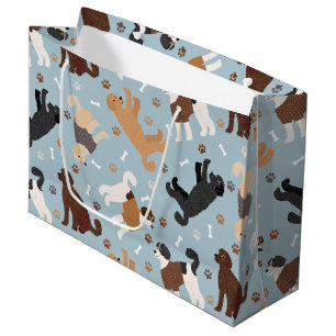 Grand Sac Cadeau Labradoodle / Os et pattes Goldendoodle