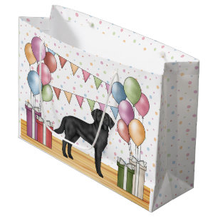 Grand Sac Cadeau Labrador Retriever noir Lab Dog Anniversaire color