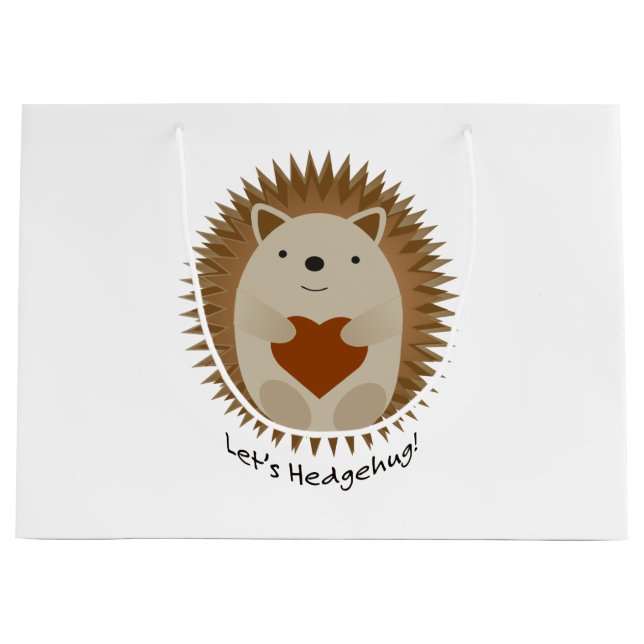 Grand Sac Cadeau Laisse Hedgehug Hegehog (Devant)