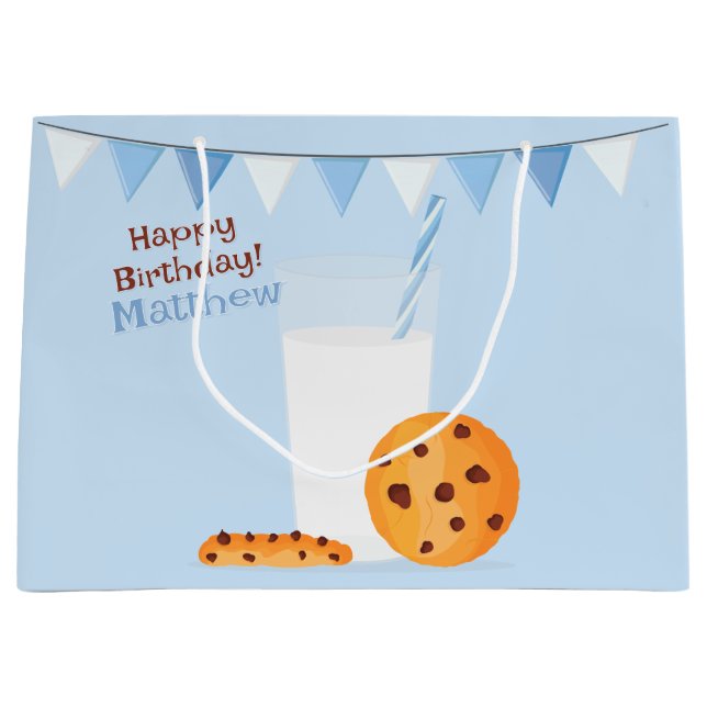 Grand Sac Cadeau Lait & Biscuits (Devant)