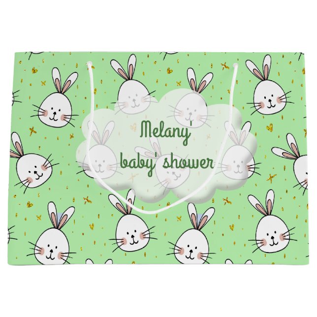 Grand Sac Cadeau lapin (Devant)