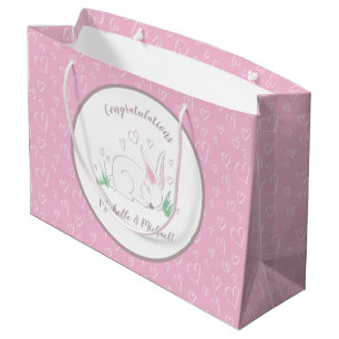 Grand Sac Cadeau Lapin Baby shower lapin Animaux de bois