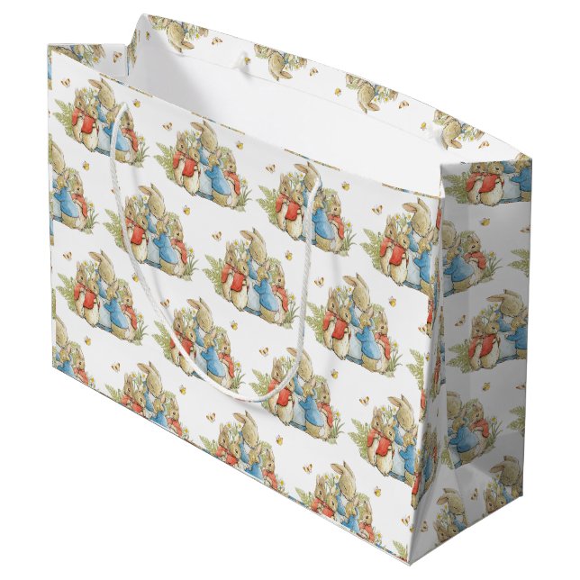 Grand Sac Cadeau Lapin Rabbit bébé garçon fille douche (Dos Angle)