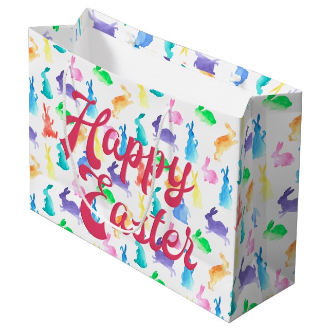 Grand Sac Cadeau Lapins (Devant Angle)