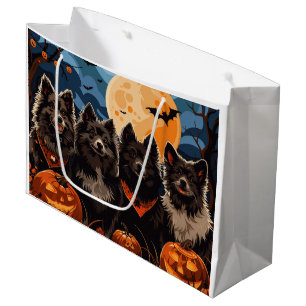 Grand Sac Cadeau Lapphund finlandais Halloween Éffrayant