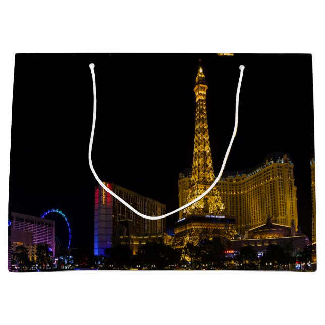 Grand Sac Cadeau Las Vegas la nuit Skyline (Devant)