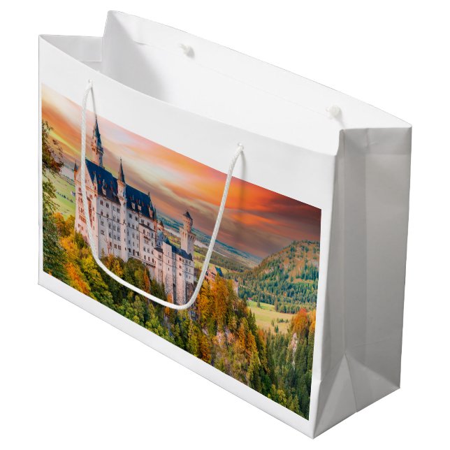 Grand Sac Cadeau Le château de Neuschwanstein (Devant Angle)