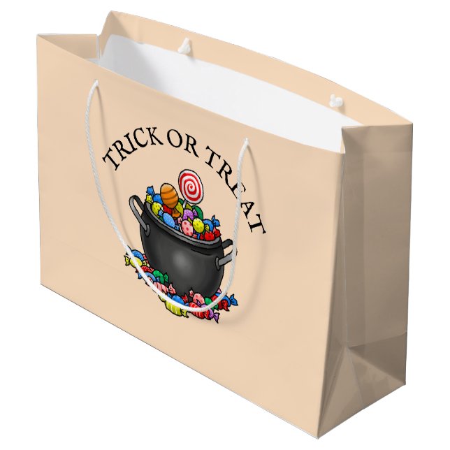 Grand Sac Cadeau Le chaudron de sorcière pour Halloween (Dos Angle)