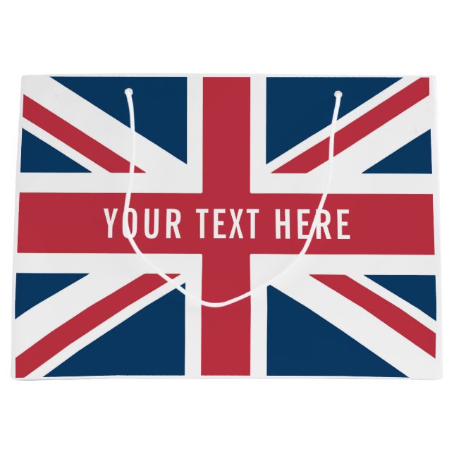 Grand Sac Cadeau Le drapeau britannique Union Jack (Devant)