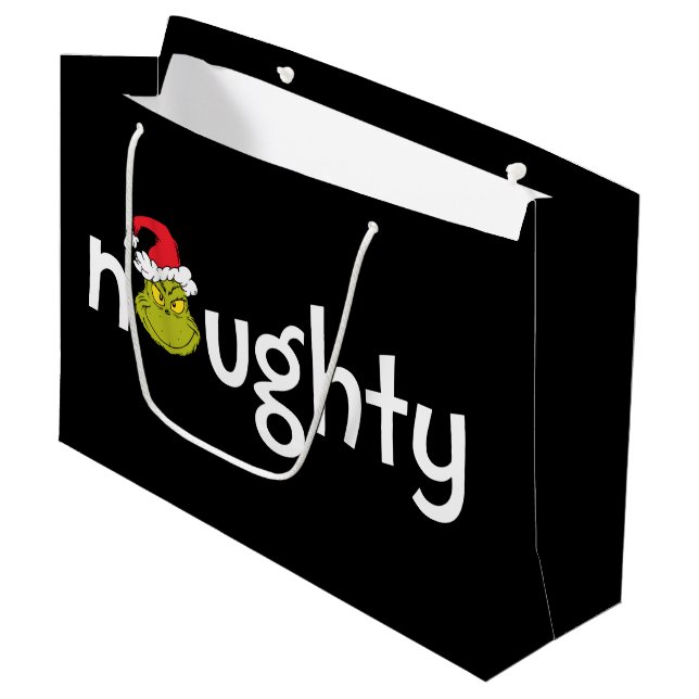 Grand Sac Cadeau Le Grinch est coquin (Devant Angle)