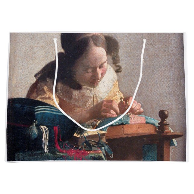 Grand Sac Cadeau Le Lacemaker, Johannes Vermeer, 1669-1670 (Devant)