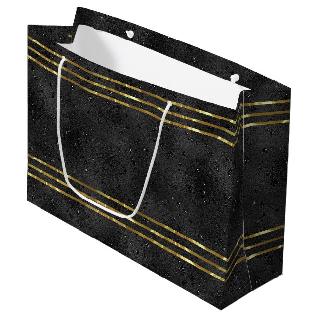 Grand Sac Cadeau Le luxe manque arrière - plan glam monochromatique (Devant Angle)