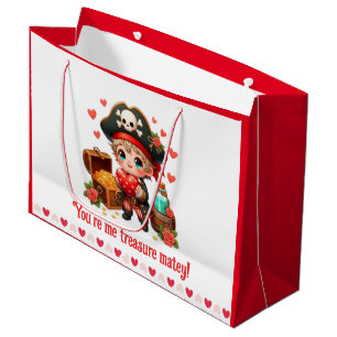 Grand Sac Cadeau Le magnifique pirate de la Saint Valentin