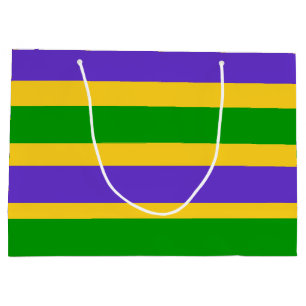 Grand Sac Cadeau Le mardi gras barre des couleurs