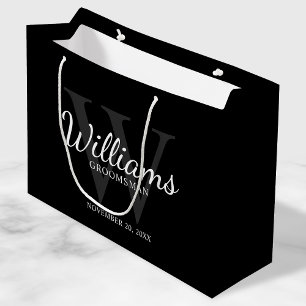 Grand Sac Cadeau Le nom et le monogramme des développeurs de script