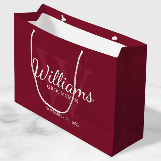 Grand Sac Cadeau Le nom et le monogramme des développeurs de script (Créateur téléchargé)