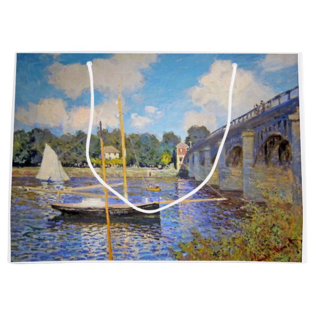 Grand Sac Cadeau Le pont d'Argenteuil, Monet (Devant)
