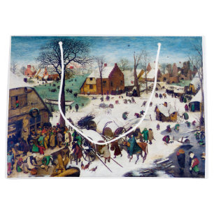 Grand Sac Cadeau Le recensement à Bethléem, Pieter Bruegel