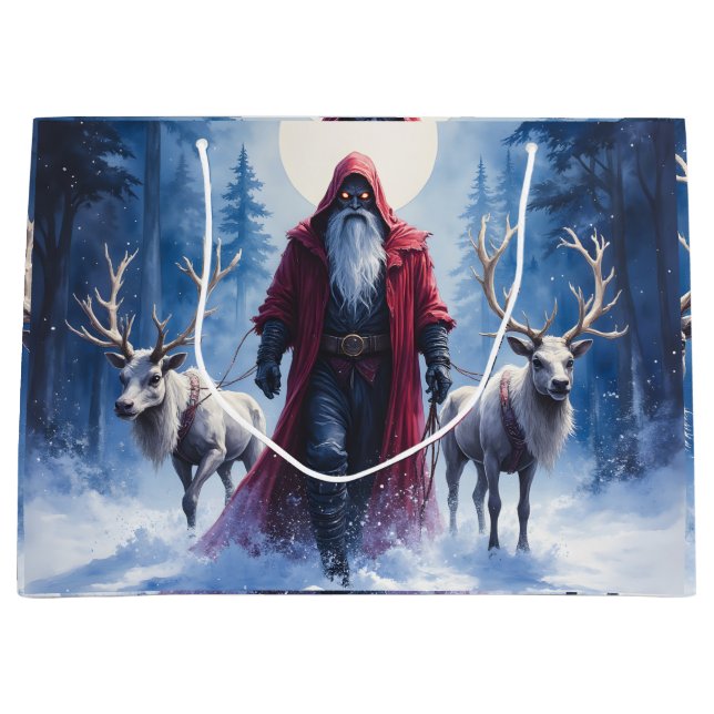 Grand Sac Cadeau Le roi de l'hiver arrive.  (Devant)