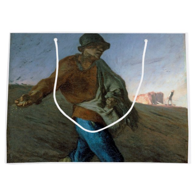 Grand Sac Cadeau Le Sower, Jean-François Millet (Devant)