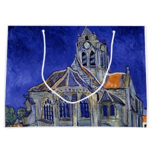 Grand Sac Cadeau L'église d'Auvers, Van Gogh